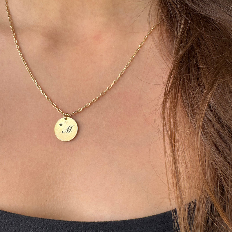 EVER ENGRAVED DISC NECKLACE