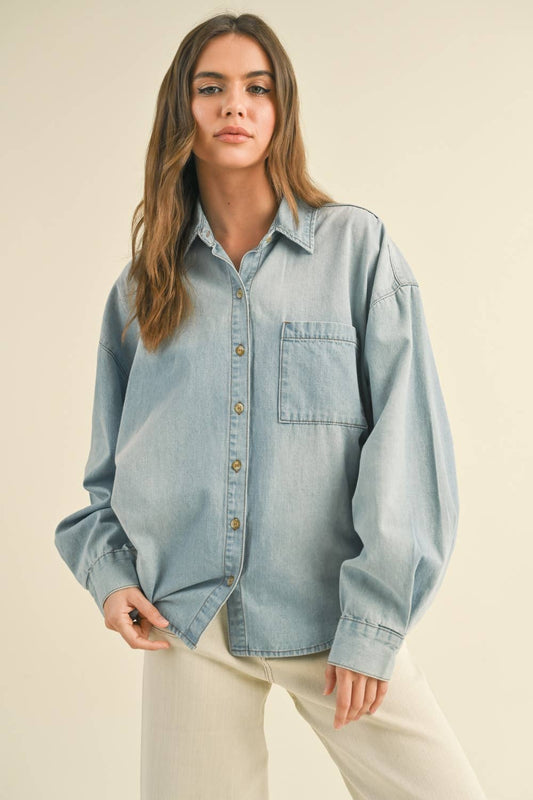 T3144 BUTTONDOWN DENIM SHIRTS