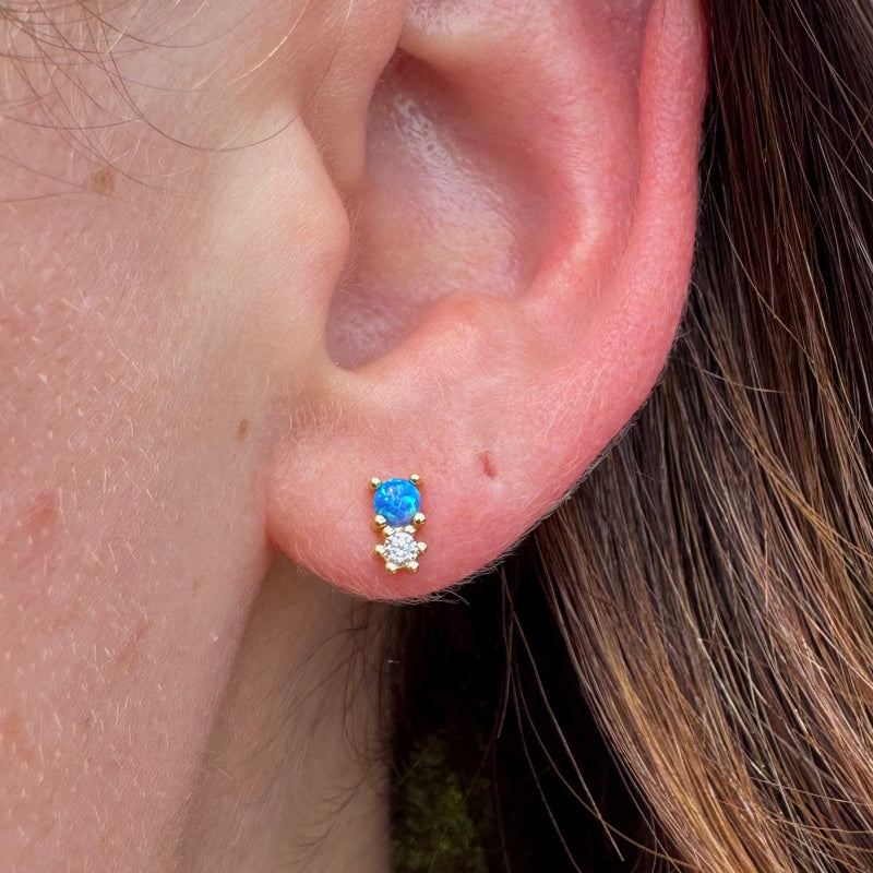 OPAL & CZ STUDS