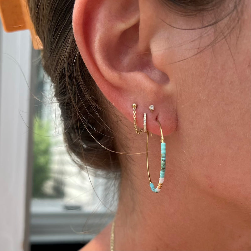 MINI IBIZA BEADED HOOPS