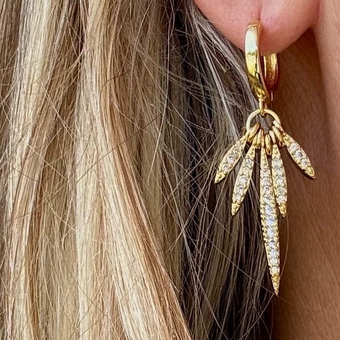 MIDNIGHT FRINGE HOOPS