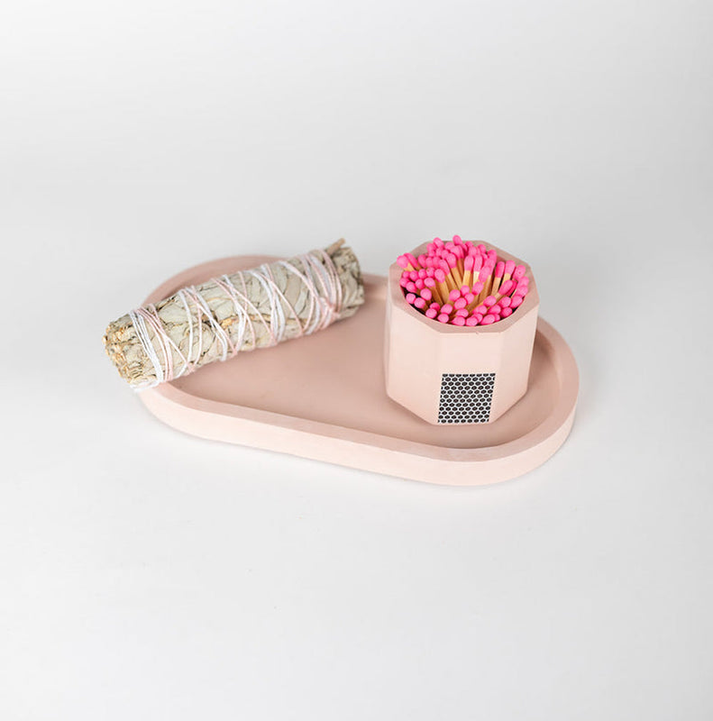 PINK PILL TRAY SET