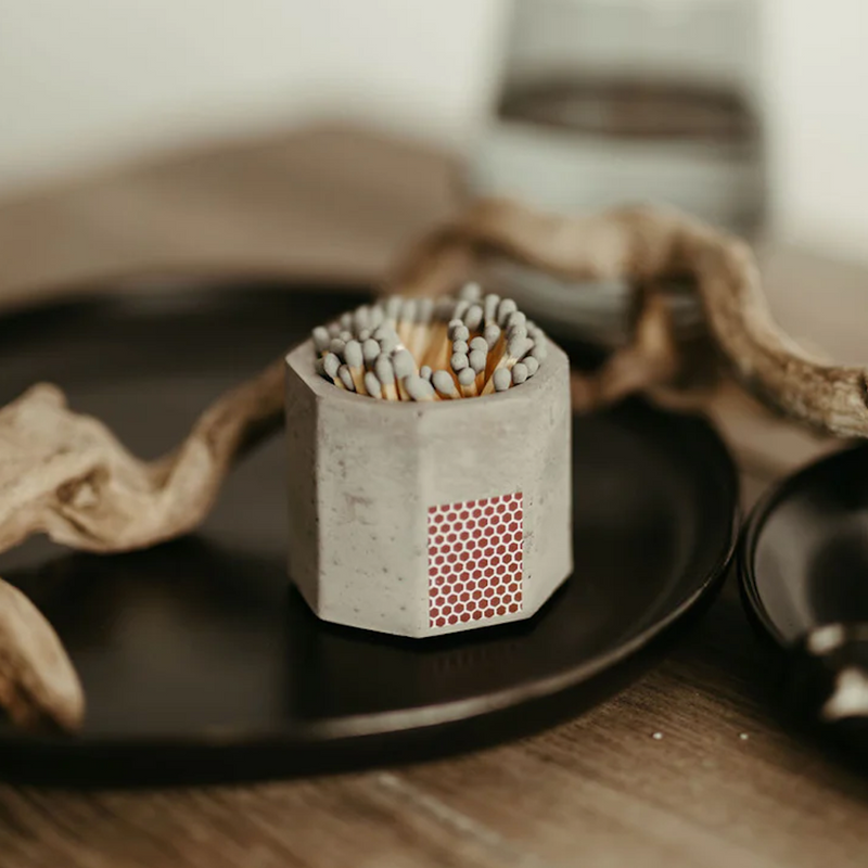 GREY MATCH STICK HOLDER