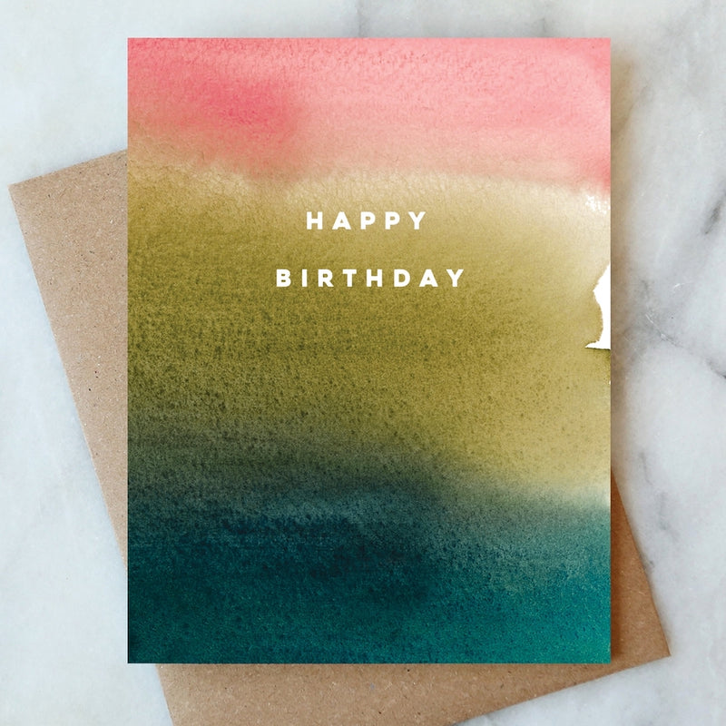 WATERCOLOR BIRTHDAY CARD