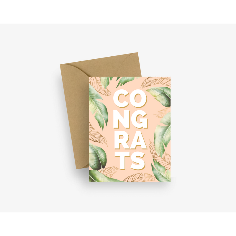 TROPICAL CONGRATS CARD