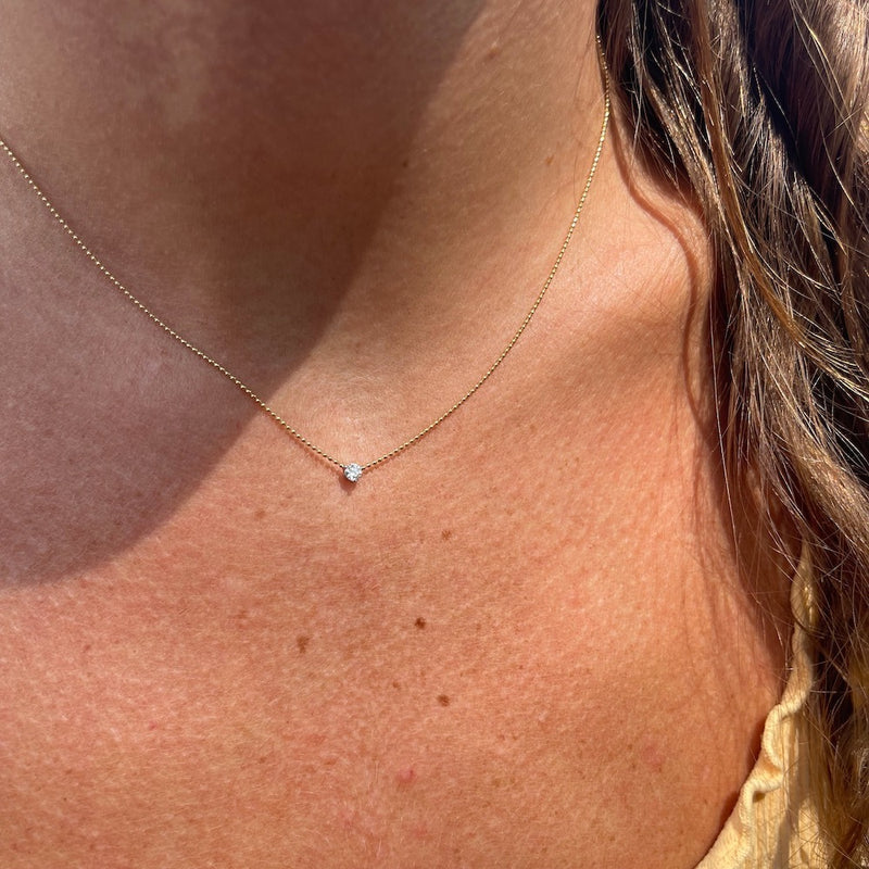 ONE LOVE DIAMOND CUT BEAD CHAIN NECKLACE