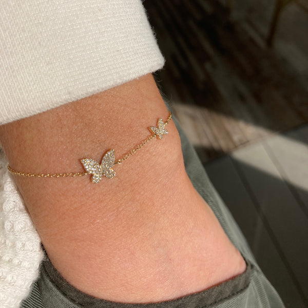 Butterfly bracelet diamond Clearance