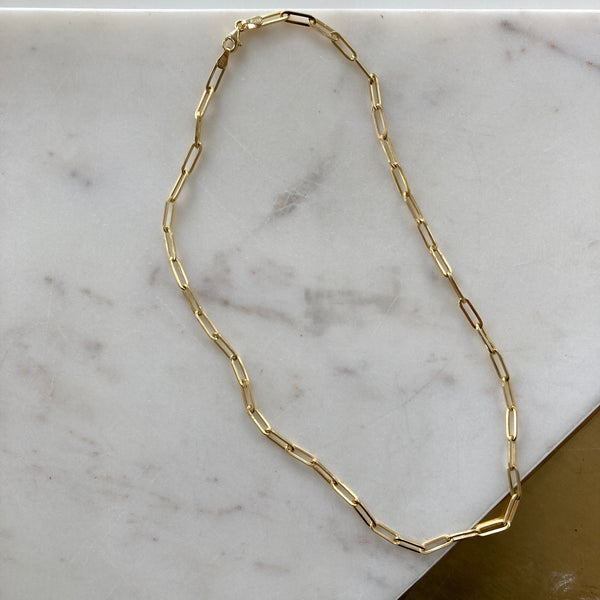 Thick Paperclip Link Chain Necklace