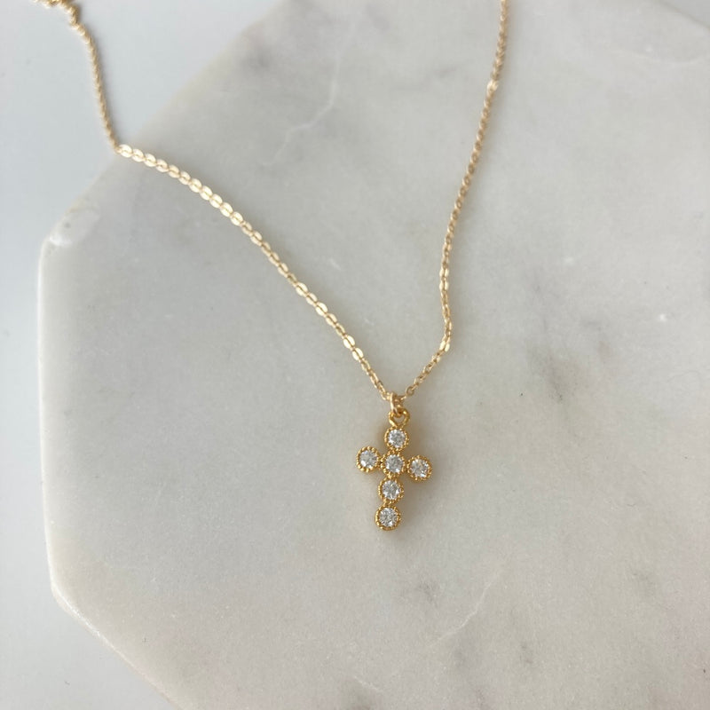 CZ CROSS NECKLACE