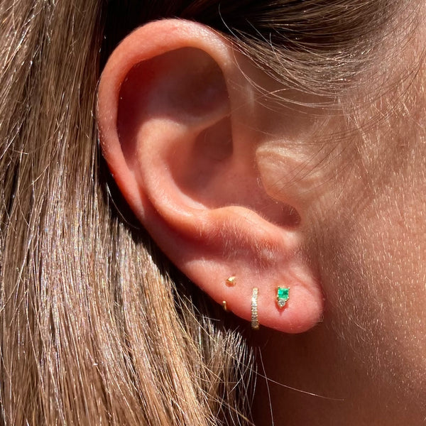Birthstone ear best sale piercing studs