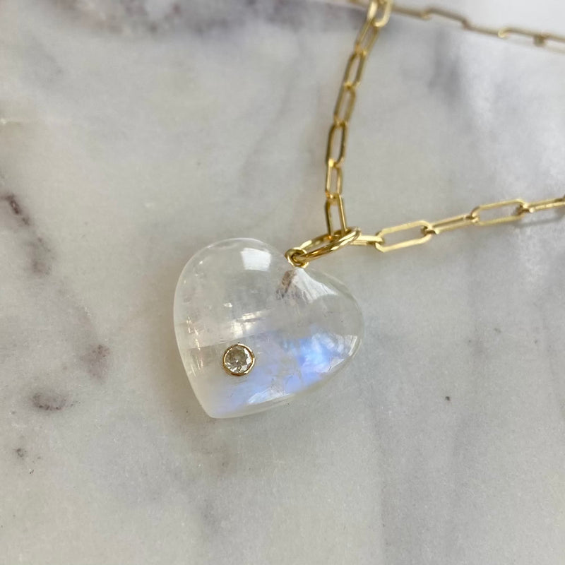 BLUE MOON HEART PENDANT