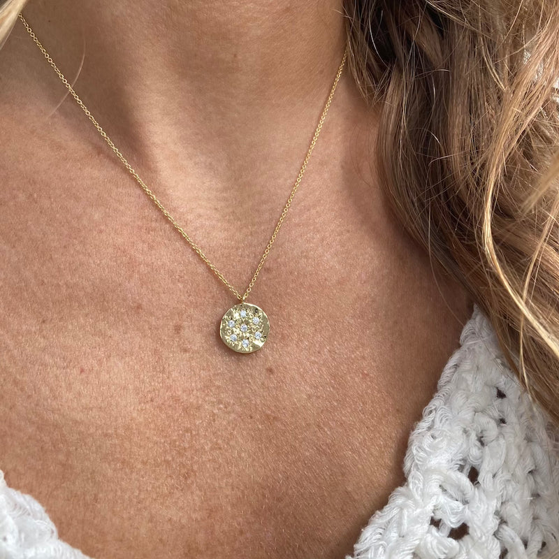 CELESTIAL STARS DISC NECKLACE