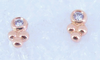 Tiny Gold and Diamond Stud Earring