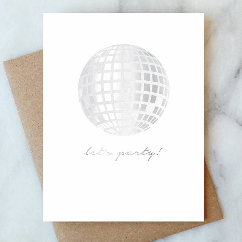 LET’S PARTY DISCO BALL CARD