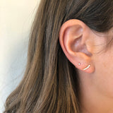 Diamond Tusk Shaped Stud Earring