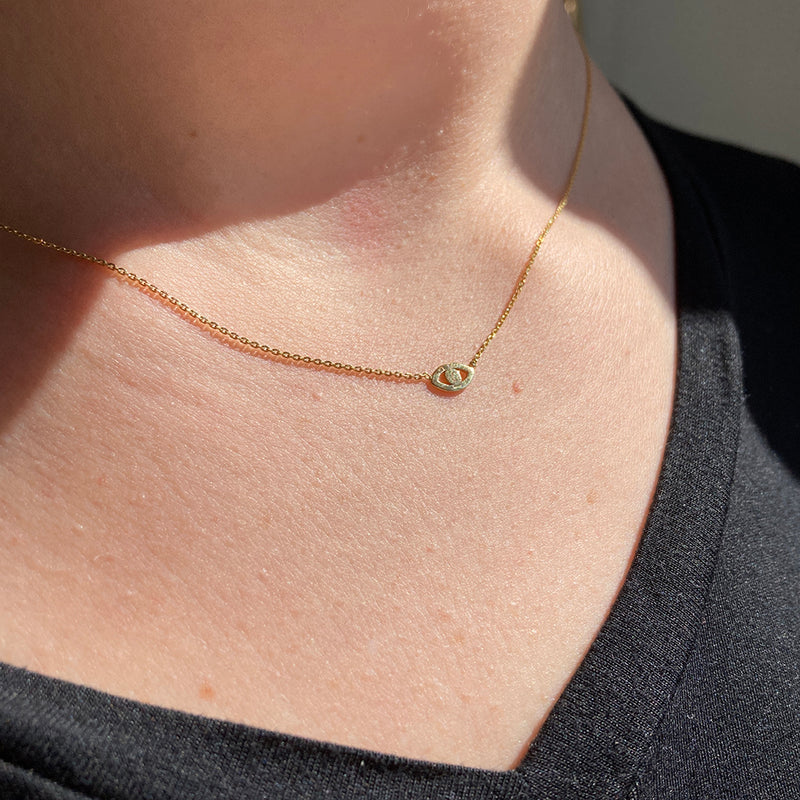 EVIL EYE CUT OUT NECKLACE