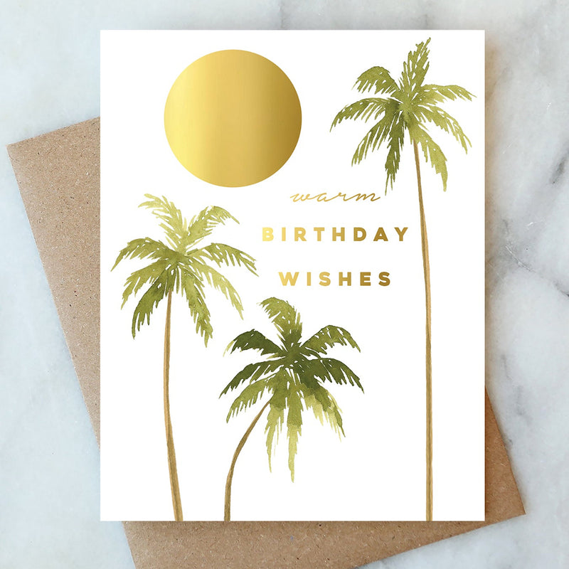 GOLDEN SUN WARM BIRTHDAY WISHES CARD