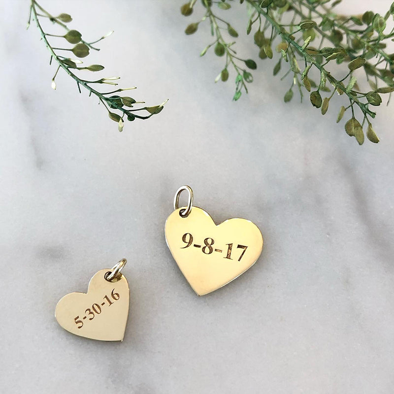 HEART OF GOLD ENGRAVABLE CHARM