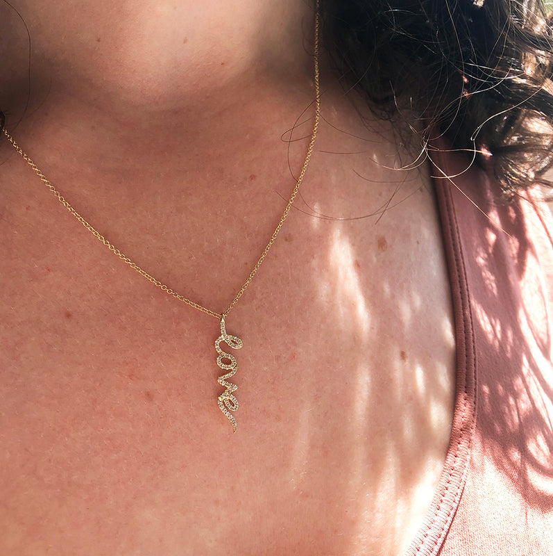 LOVE SCRIPT DIAMOND NECKLACE