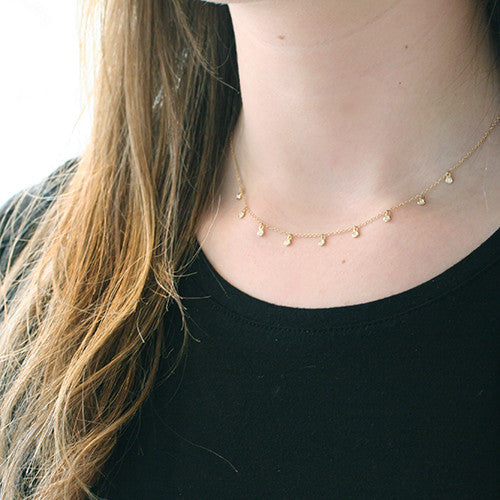 DIAMOND BEZEL STATION NECKLACE