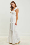 SMOCKED TIERED MAXI DRESS