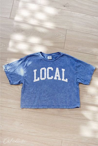 LOCAL Cropped Mineral Graphic Top
