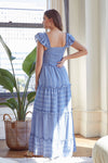 SMOCKED TIERED MAXI DRESS