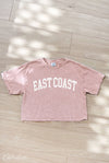 EAST COAST Cropped Mineral Graphic Top
