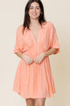 Sequin Stripe Kimono Sleeve Mini Dress