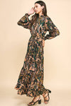 PRINT TIERED MAXI DRESS - 5548D