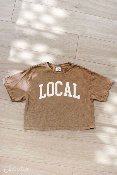 LOCAL Cropped Mineral Graphic Top