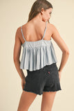 T4101   CROCHET CONTRASTED TANK TOP