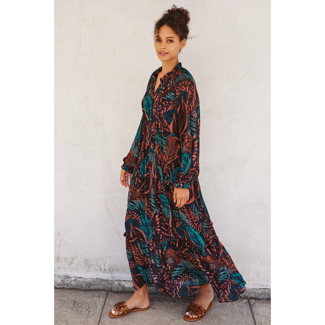 Mood Indigo Button Down Maxi Dress