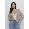 JT9063- TWEED THICK CARDIGAN SWEATER