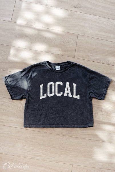 LOCAL Cropped Mineral Graphic Top