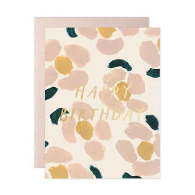Happy Birthday Ochre Card