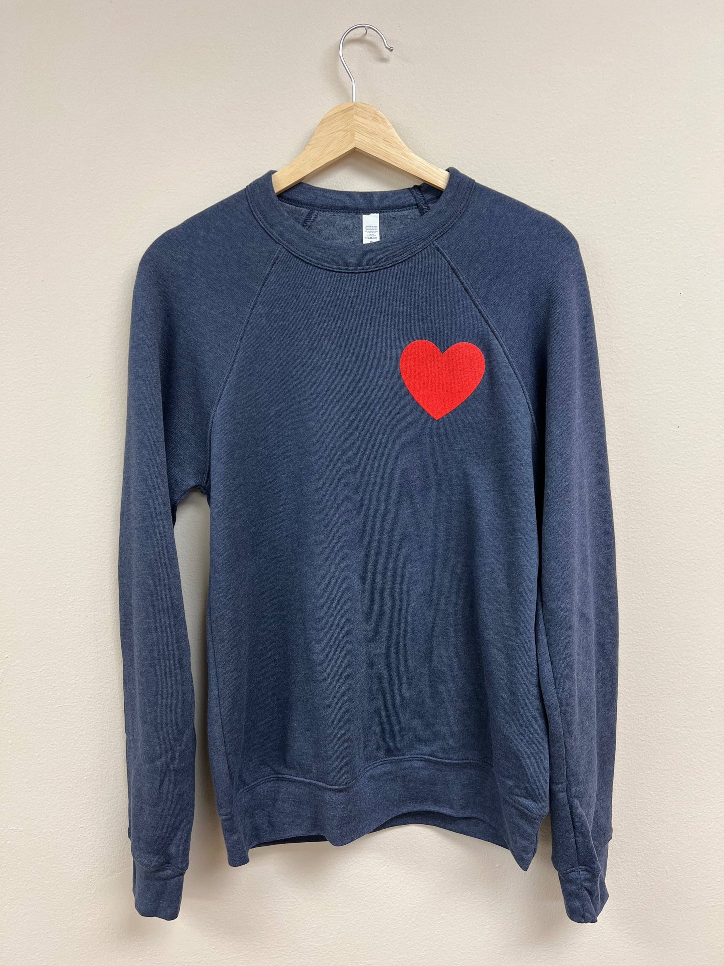 Share The Love Sweatshirt - Navy w/Red Heart - KDJ