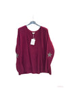 Thick cardigan with mohair and stars at the elbows #3559