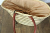Trendy straw bags , straw beach bag, Leather handle
