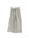 Wide-striped cotton gauze pants