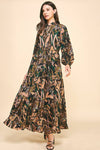 PRINT TIERED MAXI DRESS - 5548D