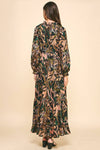 PRINT TIERED MAXI DRESS - 5548D