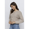JT9063- TWEED THICK CARDIGAN SWEATER