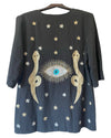 Embroidered Evil Eye and Snake Cotton Jacket 