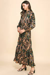 PRINT TIERED MAXI DRESS - 5548D