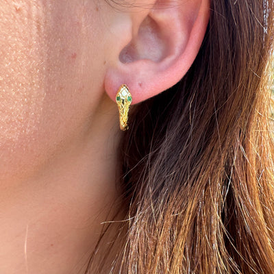 SNAKE HUGGIE HOOPS