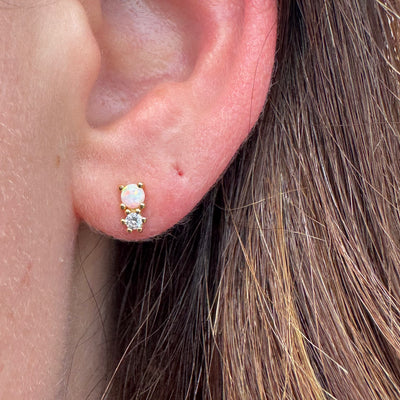 OPAL & CZ STUDS