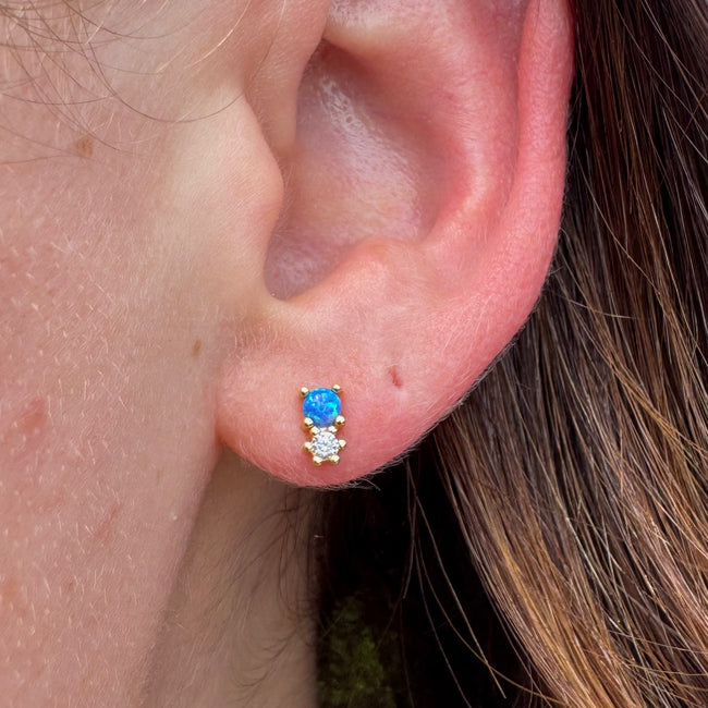 OPAL & CZ STUDS