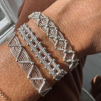 BEADED SILVER BRACELET