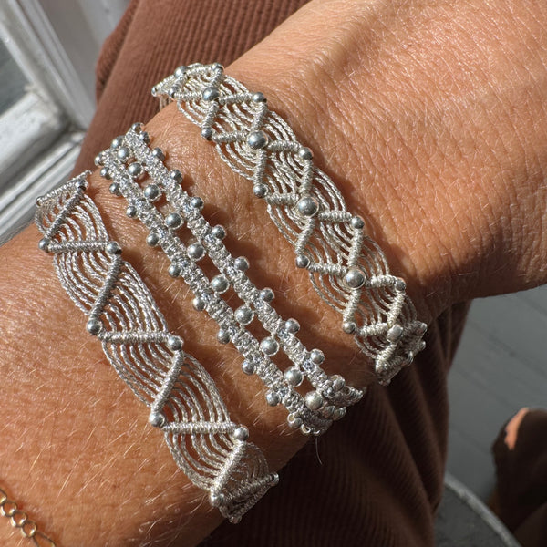 BEADED SILVER BRACELET